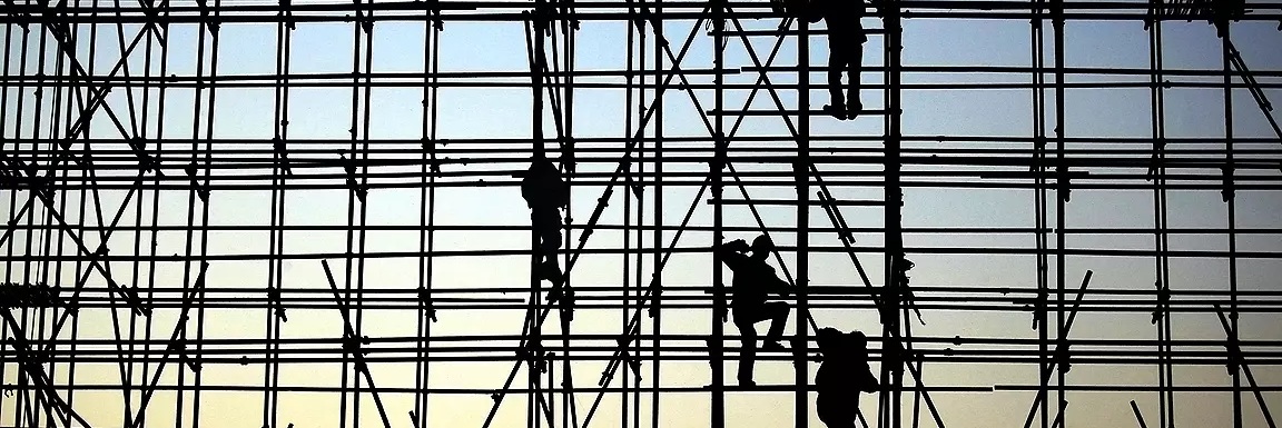 workers on scaffolding